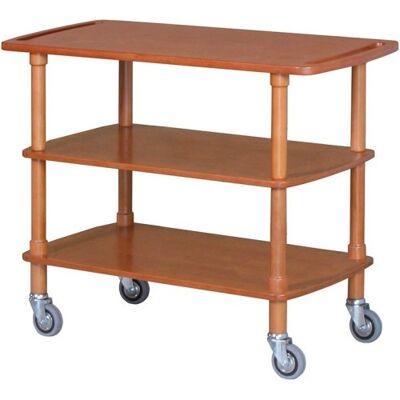 Forcar Carrello di Servizio in Legno 3 Piani 110 x 40 cm Noce Forcar Carrello di Servizio in Legno 3 Piani 110 x 40 cm Noce