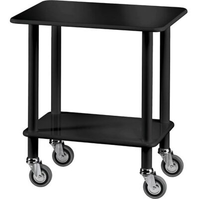 Forcar Carrello Guéridon 2 Piani 70 x 50 cm Laccato Nero Forcar Carrello Guéridon 2 Piani 70 x 50 cm Laccato Nero