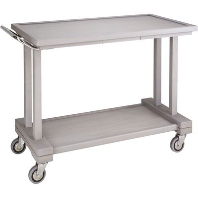 Forcar Carrello di Servizio in Legno 2 Piani 115 x 55 cm Grigio Cenere Forcar Carrello di Servizio in Legno 2 Piani 115 x 55 cm Grigio Cenere