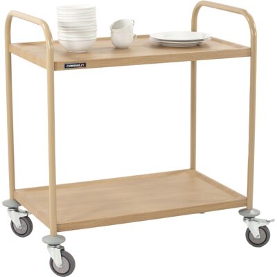 Casselin Carrello di Servizio Imitazione Legno 2 Ripiani Casselin Carrello di Servizio Imitazione Legno 2 Ripiani