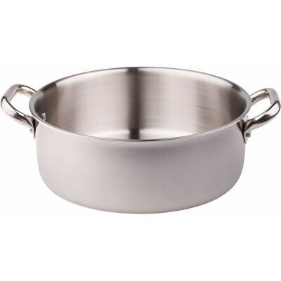 Pentole Agnelli Casseruola Bassa in Acciaio Inox 45cm per Induzione Pentole Agnelli Casseruola Bassa in Acciaio Inox 45cm per Induzione