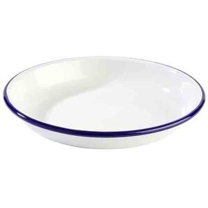 Piatto fondo APS - Bianco con bordo blu - 24cm Piatto fondo APS - Bianco con bordo blu - 24cm