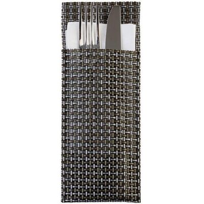 APS Tasche per tovaglioli e posate 24 cm Argento APS Tasche per tovaglioli e posate 24 cm Argento