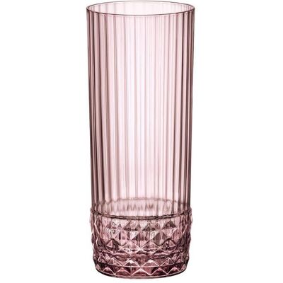 Bormioli Rocco Set 6 Pezzi Bicchiere Long Drink 40 cl America '20s Lilac Rose Bormioli Rocco Set 6 Pezzi Bicchiere Long Drink 40 cl America '20s Lilac Rose