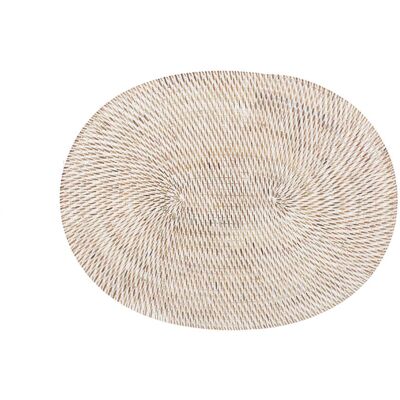 Tirolix Tovaglietta Rattan Ovale 30x40 cm Bianco Tirolix Tovaglietta Rattan Ovale 30x40 cm Bianco