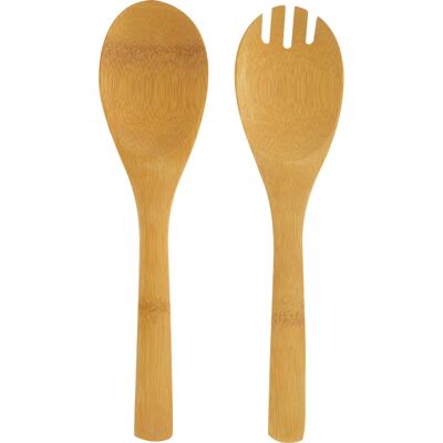 Firstpack Set da 50 pezzi Posate da servizio in bamboo forchetta e cucchiaio 25 cm Firstpack Set da 50 pezzi Posate da servizio in bamboo forchetta e cucchiaio 25 cm