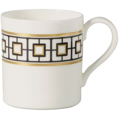 Villeroy & Boch Modello: 210ml Tazza da caffè bianca nera e oro - Tipo di caffè Villeroy & Boch Modello: 210ml Tazza da caffè bianca nera e oro - Tipo di caffè