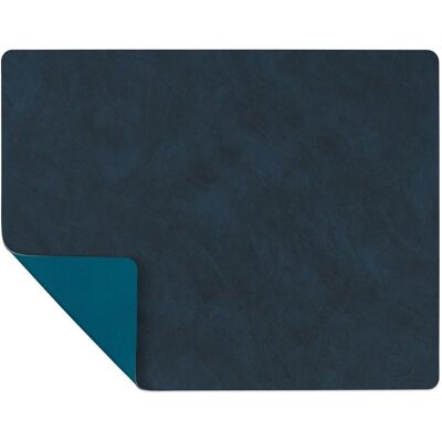 Lind DNA Tovaglietta Double Square Nupo Midnight Blue/ Nupo Petrol 35x45 cm Lind DNA Tovaglietta Double Square Nupo Midnight Blue/ Nupo Petrol 35x45 cm