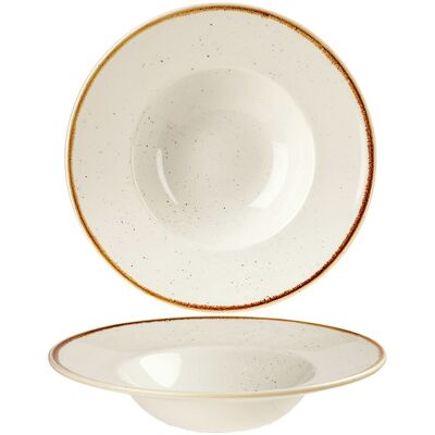 Piattone Stonecast Churchill Bianco/Marrone - Piatto da cena Piattone Stonecast Churchill Bianco/Marrone - Piatto da cena