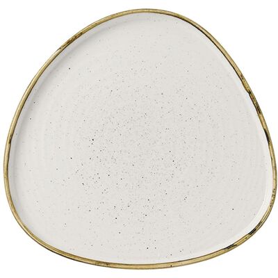 Piatto Triangolare Bianco e Marrone Churchill - Piatto Piatto Triangolare Bianco e Marrone Churchill - Piatto