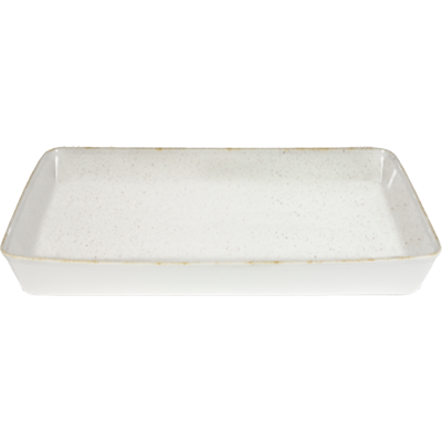 Piatto buffet rettangolare Churchill bianco/marrone - Servizi Piatto buffet rettangolare Churchill bianco/marrone - Servizi