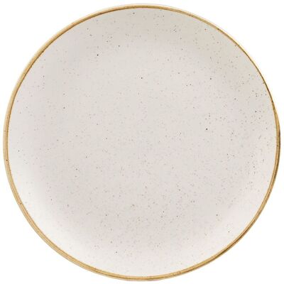 Piatto piano Stonecast Churchill - 16,5cm - Bianco/Marrone - Stile rustico Piatto piano Stonecast Churchill - 16,5cm - Bianco/Marrone - Stile rustico