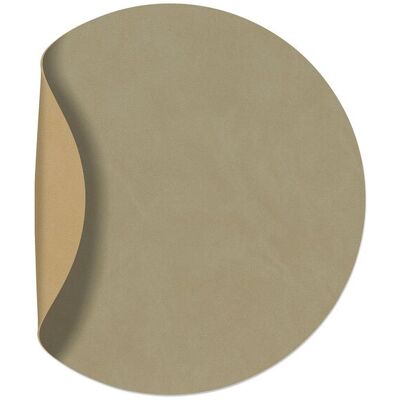 Lind DNA Tovaglietta Double Circle Nupo Herbal Dust/ Nupo Khaki 30 cm Lind DNA Tovaglietta Double Circle Nupo Herbal Dust/ Nupo Khaki 30 cm