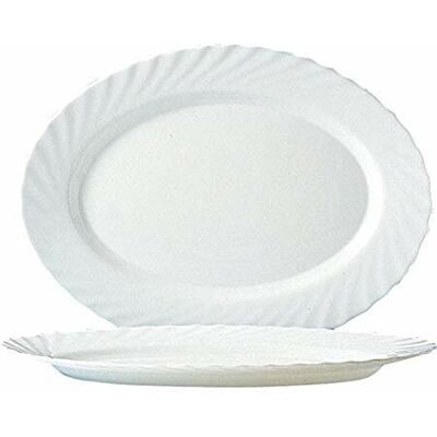 Piatto ovale bianco Trianon Arcoroc - Set 6 pezzi Piatto ovale bianco Trianon Arcoroc - Set 6 pezzi