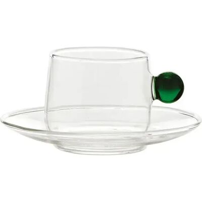 Zafferano Tazzina con piattino 12 cl Bilia Verde Zafferano Tazzina con piattino 12 cl Bilia Verde