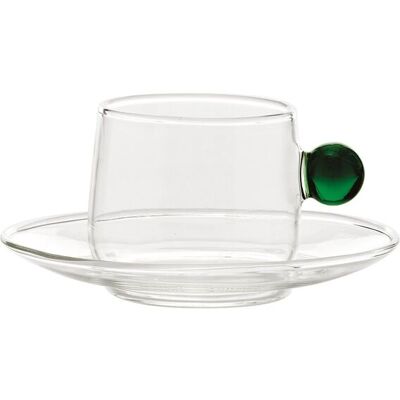 Zafferano Tazzina con piattino 12 cl Bilia Verde Zafferano Tazzina con piattino 12 cl Bilia Verde