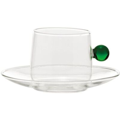 Zafferano Tazza da tè con piattino 22 cl Bilia Verde Zafferano Tazza da tè con piattino 22 cl Bilia Verde
