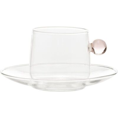 Zafferano Tazza da tè con piattino 22 cl Bilia Rosa Zafferano Tazza da tè con piattino 22 cl Bilia Rosa