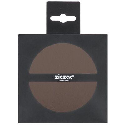 Tirolix Sottobicchieri Ecopelle 4 pz. 10 cm Marrone Tirolix Sottobicchieri Ecopelle 4 pz. 10 cm Marrone