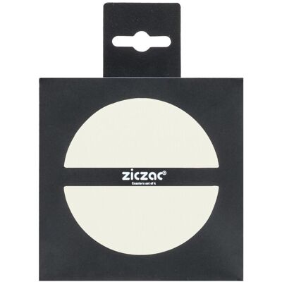 Tirolix Sottobicchieri Ecopelle 4 pz. 10 cm Bianco Tirolix Sottobicchieri Ecopelle 4 pz. 10 cm Bianco