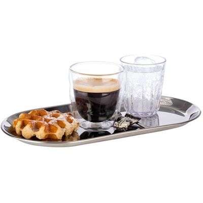 Vassoio da servizio APS KAFFEEHAUS - Acciaio inossidabile - 30x15,5cm Vassoio da servizio APS KAFFEEHAUS - Acciaio inossidabile - 30x15,5cm