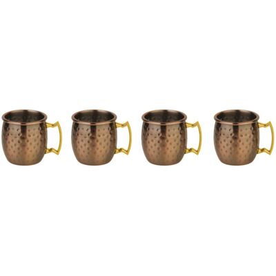 Paderno Set 4 mini tazze moscow mule antique 60 ml Paderno Set 4 mini tazze moscow mule antique 60 ml
