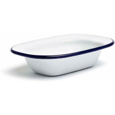 Comas Ciotola Rettangolare Ferro Smaltato 20 cm Bianco Azzurro Comas Ciotola Rettangolare Ferro Smaltato 20 cm Bianco Azzurro