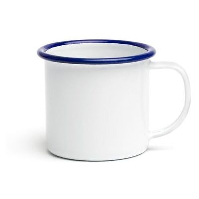 Comas Tazza Ferro Smaltato 7 cm Bianco Azzurro Comas Tazza Ferro Smaltato 7 cm Bianco Azzurro