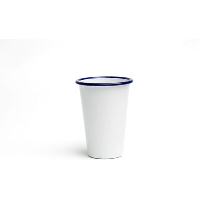 Comas Bicchiere Ferro Smaltato 12 cm Altezza Bianco Azzurro Comas Bicchiere Ferro Smaltato 12 cm Altezza Bianco Azzurro