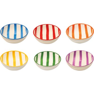 Zafferano Set 6 pezzi Ciotola 6 cl Lido Righe Assortiti Zafferano Set 6 pezzi Ciotola 6 cl Lido Righe Assortiti