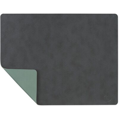 Lind DNA Tovaglietta Double Square Cloud Anthracite/ Nupo Pastel Green 35x45 cm Lind DNA Tovaglietta Double Square Cloud Anthracite/ Nupo Pastel Green 35x45 cm