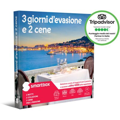 Smartbox 3 giorni d'evasione e 2 cene Smartbox 3 giorni d'evasione e 2 cene