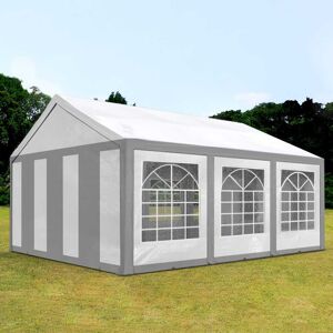 TOOLPORT 4x6 m tendone per feste, PE 450, bianco-grigio - (91121) TOOLPORT 4x6 m tendone per feste, PE 450, bianco-grigio - (91121)