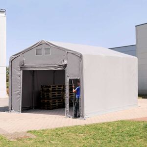 TOOLPORT 6x6 m tendostruttura, altezza 3,0m porta a pacchetto, PVC 850, grigio, senza statica - (79894) TOOLPORT 6x6 m tendostruttura, altezza 3,0m porta a pacchetto, PVC 850, grigio, senza statica - (79894)
