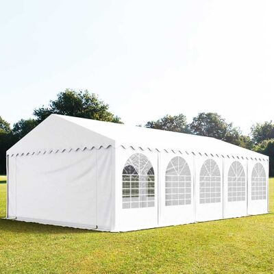 TOOLPORT 6x10m tendone per feste, PVC 800, telaio perimetrale, bianco - (7858) TOOLPORT 6x10m tendone per feste, PVC 800, telaio perimetrale, bianco - (7858)