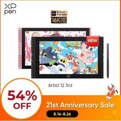 XPpen Monitor Grafico Artist 12 3a Generazione da 11,9 Pollici con Stilo Intelligente X4, 2 Manopole, 8 Tasti, Supporto Pieghevole per Disegno, Design, Regali per Bambini Pink Artist 12 3rd XPpen Monitor Grafico Artist 12 3a Generazione da 11,9 Pollici con Stilo Intelligente X4, 2 Manopole, 8 Tasti, Supporto Pieghevole per Disegno, Design, Regali per Bambini Pink Artist 12 3rd
