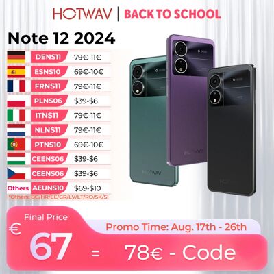 Hotwav Nota 12 2024 6.8 ''HD + Smartphone Android 14 OS 6GB 128GB Telefono cellulare 48MP + 16MP Fotocamera 5160mAh Octa-core Cellpone Note 12 2024 Green Hotwav Nota 12 2024 6.8 ''HD + Smartphone Android 14 OS 6GB 128GB Telefono cellulare 48MP + 16MP Fotocamera 5160mAh Octa-core Cellpone Note 12 2024 Green