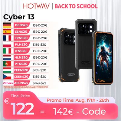 Hotwav Cyber 13 Telefono robusto Torcia 150LM 10800mAh Batteria massiccia Smartphone 8GB 128GB 6.6 ''HD + 64MP Android 14 Cellulare Cyber 13 Orange Hotwav Cyber 13 Telefono robusto Torcia 150LM 10800mAh Batteria massiccia Smartphone 8GB 128GB 6.6 ''HD + 64MP Android 14 Cellulare Cyber 13 Orange