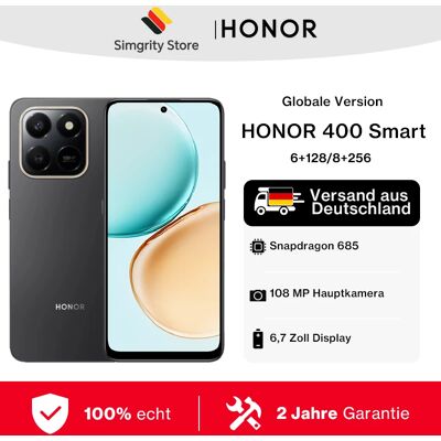 Honor 400 Smart Smartphone 6GB+128GB/8GB+256GB Snapdragon 685, Display da 6,77 pollici 120Hz, Fotocamera Principale da 108MP, Batteria da 6500mAh, Android 15, NFC Oro del Deserto Honor 400 Smart Smartphone 6GB+128GB/8GB+256GB Snapdragon 685, Display da 6,77 pollici 120Hz, Fotocamera Principale da 108MP, Batteria da 6500mAh, Android 15, NFC Oro del Deserto