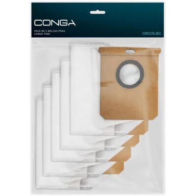 Cecotec Confezione da 5 Sacchetti per Base di Svuotamento Automatico per Conga 7690 Immortal MAX Home Robot Aspirapolvere. Ricambio originale Cecotec Confezione da 5 Sacchetti per Base di Svuotamento Automatico per Conga 7690 Immortal MAX Home Robot Aspirapolvere. Ricambio originale