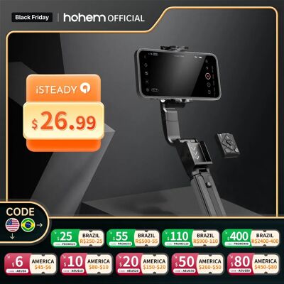 hohem istady Q palmare stabilizzatore cardanico telefono Selfie Stick prolunga treppiede regolabile con telecomando per Smartphone nero hohem istady Q palmare stabilizzatore cardanico telefono Selfie Stick prolunga treppiede regolabile con telecomando per Smartphone nero