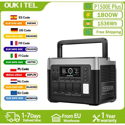 OUKITEL P1500 PLUS Centrale Elettrica Portatile 1800W Generatore Solare 1536Wh Lifepo4 Batteria di Backup Domestico di Campeggio Esterna Alimentazione Mobile 1800W 1536Wh OUKITEL P1500 PLUS Centrale Elettrica Portatile 1800W Generatore Solare 1536Wh Lifepo4 Batteria di Backup Domestico di Campeggio Esterna Alimentazione Mobile 1800W 1536Wh
