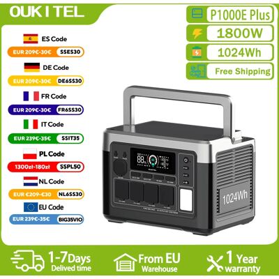 OUKITEL P1000 PLUS Stazione di Alimentazione Portatile 1800W Generatore Solare 1024Wh Batteria LiFePO4 Backup Domestico Campeggio Esterno Alimentazione Mobile 1800W 1024Wh OUKITEL P1000 PLUS Stazione di Alimentazione Portatile 1800W Generatore Solare 1024Wh Batteria LiFePO4 Backup Domestico Campeggio Esterno Alimentazione Mobile 1800W 1024Wh