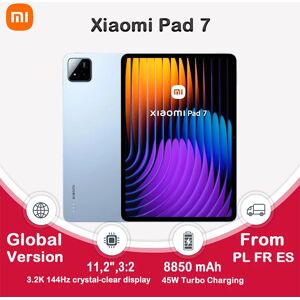 Xiaomi Pad 7 Versione Globale 11.2'' Display HyperAI 144Hz 3.2K Processore Snapdragon 7+ Gen 3 Octa-core 8850mAh Grey Xiaomi Pad 7 Versione Globale 11.2'' Display HyperAI 144Hz 3.2K Processore Snapdragon 7+ Gen 3 Octa-core 8850mAh Grey