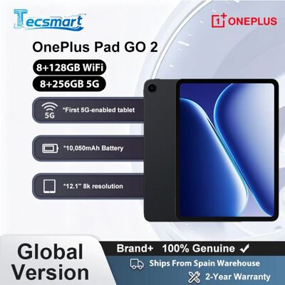 OnePlus Tablet - Pad GO 2 8+128 GB WiFi, 8+256 5G, display da 12,1 pollici 2,8k, 10.050 mAh 33 W, OxygenOS 16, Wi-Fi 6, Bluetooth 5.4 8GB+128GB WiFi Nero Ombra OnePlus Tablet - Pad GO 2 8+128 GB WiFi, 8+256 5G, display da 12,1 pollici 2,8k, 10.050 mAh 33 W, OxygenOS 16, Wi-Fi 6, Bluetooth 5.4 8GB+128GB WiFi Nero Ombra