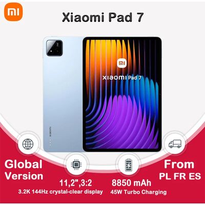 Xiaomi Pad 7 Versione Globale 11.2'' Display HyperAI 144Hz 3.2K Processore Snapdragon 7+ Gen 3 Octa-core 8850mAh Grey Xiaomi Pad 7 Versione Globale 11.2'' Display HyperAI 144Hz 3.2K Processore Snapdragon 7+ Gen 3 Octa-core 8850mAh Grey