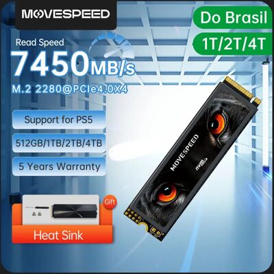 MOVESPEED - 7450 - 4TB - PCIe 4.0x4 - SSD NVMe M.2 MOVESPEED - 7450 - 4TB - PCIe 4.0x4 - SSD NVMe M.2
