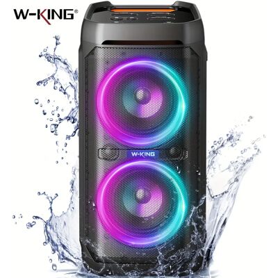 W-King T11 Altoparlanti Bluetooth da 100W RMS, Impermeabili IPX6, BT 5.3, Boombox Portatile per Feste, Bassi Profondi/Suono Potente 115dB nero W-King T11 Altoparlanti Bluetooth da 100W RMS, Impermeabili IPX6, BT 5.3, Boombox Portatile per Feste, Bassi Profondi/Suono Potente 115dB nero