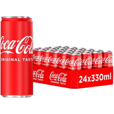 Coca Cola 330 ml di Coca-Cola (Pack di 24 x 330 ml) Coca Cola 330 ml di Coca-Cola (Pack di 24 x 330 ml)