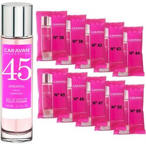 Caravan Fragancias CARAVAN FRAGRANCES Profumo da donna No45 da 150 ml + Set di 10 fiale di diverse fragranze femminili di Caravan per scoprire nuovi aromi Caravan Fragancias CARAVAN FRAGRANCES Profumo da donna No45 da 150 ml + Set di 10 fiale di diverse fragranze femminili di Caravan per scoprire nuovi aromi